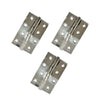 3x Ares Loft Style Polished Stainless Steel Hinges - 102x67mm