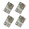 4x Ares Loft Style Polished Stainless Steel Hinges - 102x67mm