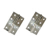 One Pair of Ares Loft Style Polished Stainless Steel Square Cornered Hinges 102x67x2mm
