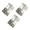 3x Ares Loft Style Satin Stainless Steel Hinges - 102x67mm