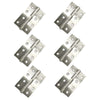 6x Ares Loft Style Satin Stainless Steel Hinges - 102x67mm