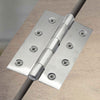 4x Ares Loft Style Satin Stainless Steel Hinges - 102x67mm