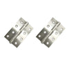 One Pair of Ares Loft Style Satin Stainless Steel Square Cornered Hinges 102x67x2mm