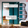 Camden Black Staffetta Quad Telescopic Pocket Door - Prefinished - Clear Glass - Urban Collection