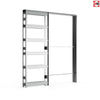 Dalston Black Staffetta Twin Telescopic Pocket Door - Prefinished - Tinted Glass - Urban Collection