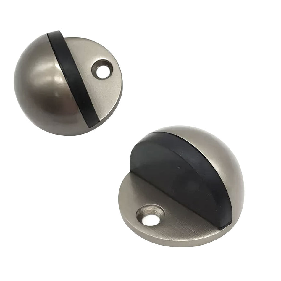 Orb Oval Floor Mounted Door Stop - Satin Finish