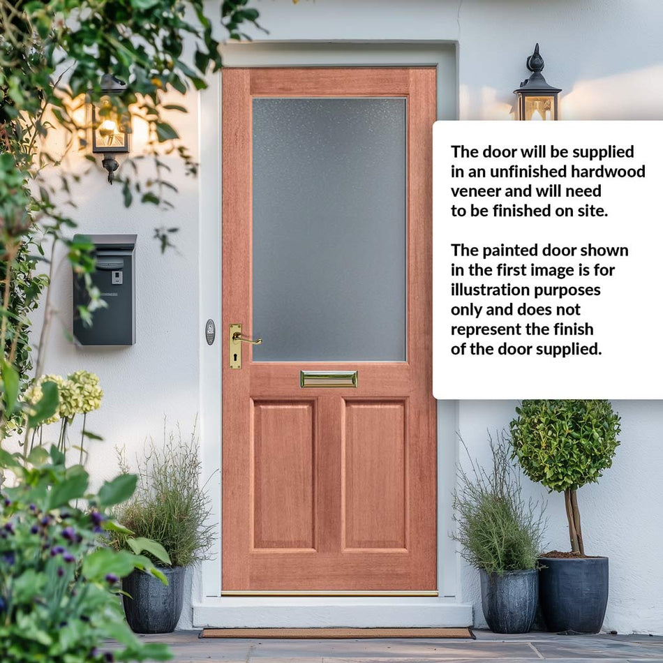 2XG Exterior Hardwood Door - Stippolyte Toughened Double Glazing