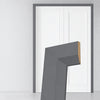 Made to Size Thruframe Interior Stormy Grey Primed Door Lining Frame and Modern Architrave Set - Suits Double Fire Doors