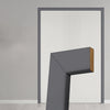 Made to Size Thruframe Interior Stormy Grey Primed Door Lining Frame and Simple Architrave Set - Suits Double Doors