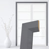 Made to Size Thruframe Interior Stormy Grey Primed Door Lining Frame and Modern Architrave Set - Suits Double Doors