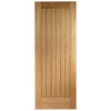 SpaceEasi Top Mounted Black Folding Track & Double Door - Suffolk Essential Oak Door - Unfinished