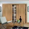 Minimalist Wardrobe Door & Frame Kit - Four Suffolk Essential Oak Door - Unfinished