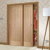Minimalist Wardrobe Door & Frame Kit - Two Suffolk Oak Doors - Prefinished