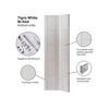 J B Kind White Contemporary Tigris Bifold Internal Door - Prefinished