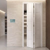J B Kind White Contemporary Tigris Bifold Internal Door - Prefinished