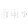 Outlet - Art Deco ADR0501B Knob Door Handles - 30mm CP