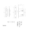 WC Lock For Serrozzetta & Steelworx Handles: Bathroom Lock - 78mm - 4 Finishes