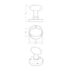 Outlet - M34 Victorian Oval Mortice Knob Handles