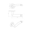 Outlet - Serozzetta Cuarenta SZC340 Lever Latch Handles on Round Rose