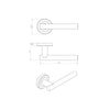Outlet - Serozzetta Philadelphia ZIN3121 Lever Latch Handles on Round Rose SC
