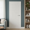 Mexicano Textured Moulded -White Primed - 1/2 Hour Fire Rated