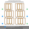 ThruEasi Oak Room Divider - Ely 1L Glazed Prefinished Door Pair with Full Glass Sides - 2018mm High - Multiple Widths