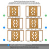 ThruEasi Oak Room Divider - Ely 5 Panes Glazed Prefinished Door Pair with Full Glass Sides - 2018mm High - Multiple Widths