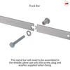 Top Mounted Stainless Steel Sliding Track & Door - Verona Flush Door - White Primed