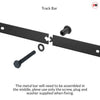 Top Mounted Sliding Track & Door - Dalston Black Door - Prefinished - Clear Glass - Urban Collection