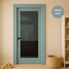 UK Made to Measure - Redford 1L Interior Door - Tinted Glass - Premium Primed - 7 Colour Options