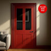 UK Made to Measure - Millgate Victorian 2L Interior Door - Tinted Glass - Premium Primed - 7 Colour Options