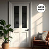 UK Made to Measure - Millgate Victorian 2L Interior Door - Tinted Glass - Premium Primed - 7 Colour Options