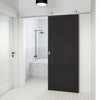 Top Mounted Stainless Steel Sliding Track & Door - Tribeca 3 Panel Black Painted Door - Prefinished