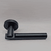 Turin Double Door Lever Handle Pack - 6 Radius Cornered Hinges - Matt Black - Combo Handle and Accessory Pack