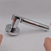 Turin Door Lever Bathroom Handle Pack - 3 Square Hinges - Polished Chrome Finish
