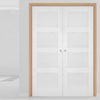 Made to Size Double Interior Unfinished Oak Veneered Frame - For 30 Minute Fire Doors