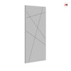Top Mounted Black Sliding Track & Solid Wood Double Doors - V-Line® Grooved Flush Doors V020 - Premium Primed - Six Colour Options