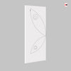 Top Mounted Black Sliding Track & Solid Wood Double Doors - V-Line® Grooved Flush Doors V023 - Premium Primed - Six Colour Options