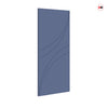 Top Mounted Black Sliding Track & Solid Wood Double Doors - V-Line® Grooved Flush Doors V037 - Premium Primed - Six Colour Options