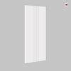 Top Mounted Black Sliding Track & Solid Wood Door - V-Line® Grooved Flush Door V021 - Premium Primed - Six Colour Options