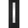 Laminate Vancouver Black Internal Door - Prefinished - Clear Glass - Prefinished