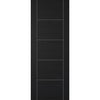 Two Sliding Maximal Wardrobe Doors & Frame Kit - Laminate Vancouver Black Door - Prefinished