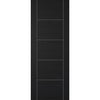 Premium Double Sliding Door & Wall Track - Laminate Vancouver Black Door - Prefinished