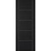 Premium Single Sliding Door & Wall Track - Laminate Vancouver Black Door - Prefinished
