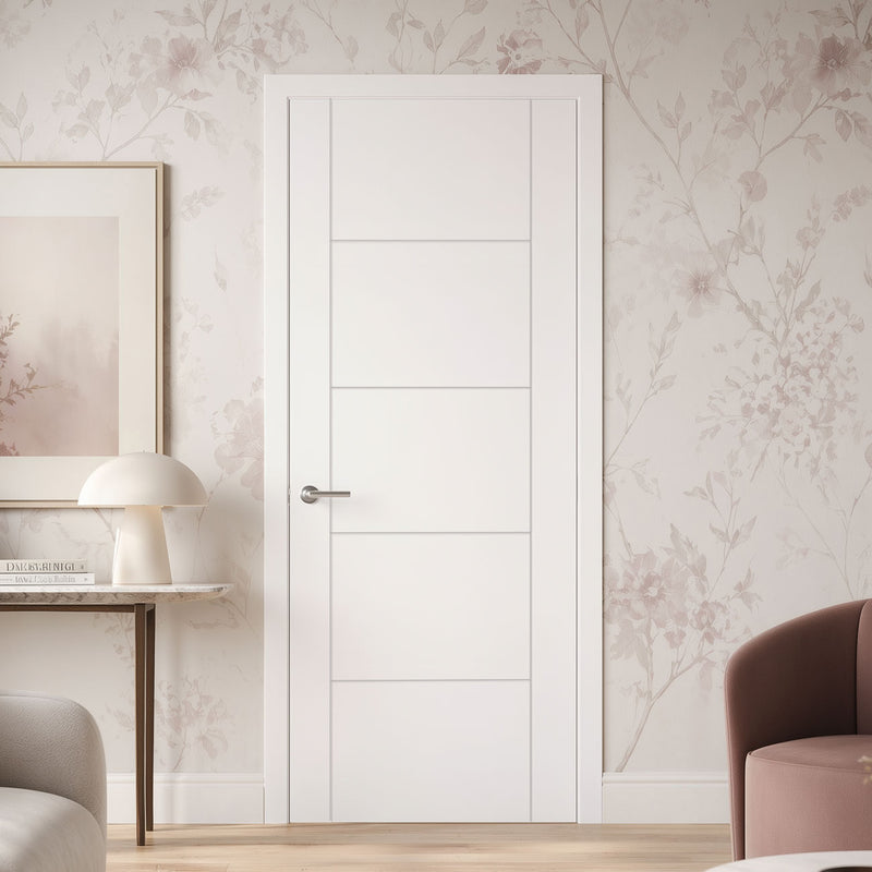 Vancouver Smooth Moulded Internal Door - White Primed