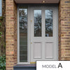 Exterior Colonial 2L 2P Front Door with Single Sidelight - Customisable: Size, Colour, Glass and Sidelight Options