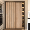 Two Sliding Maximal Wardrobe Doors & Frame Kit - Wexford Oak Panel Door - Unfinished