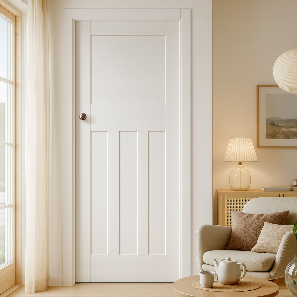 Friendly Value - DX30's Panel Shaker Door - White Primed