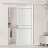 Single Sliding Door & Premium Wall Track - Eco-Urban® Leith 9 Panel Door DD6316 - 6 Colour Options