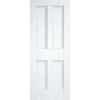 Nostalgia 4 Panel White Primed Double Evokit Pocket Door - Unfinished